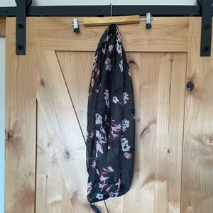 H&M Gray Floral Infinity Scarf